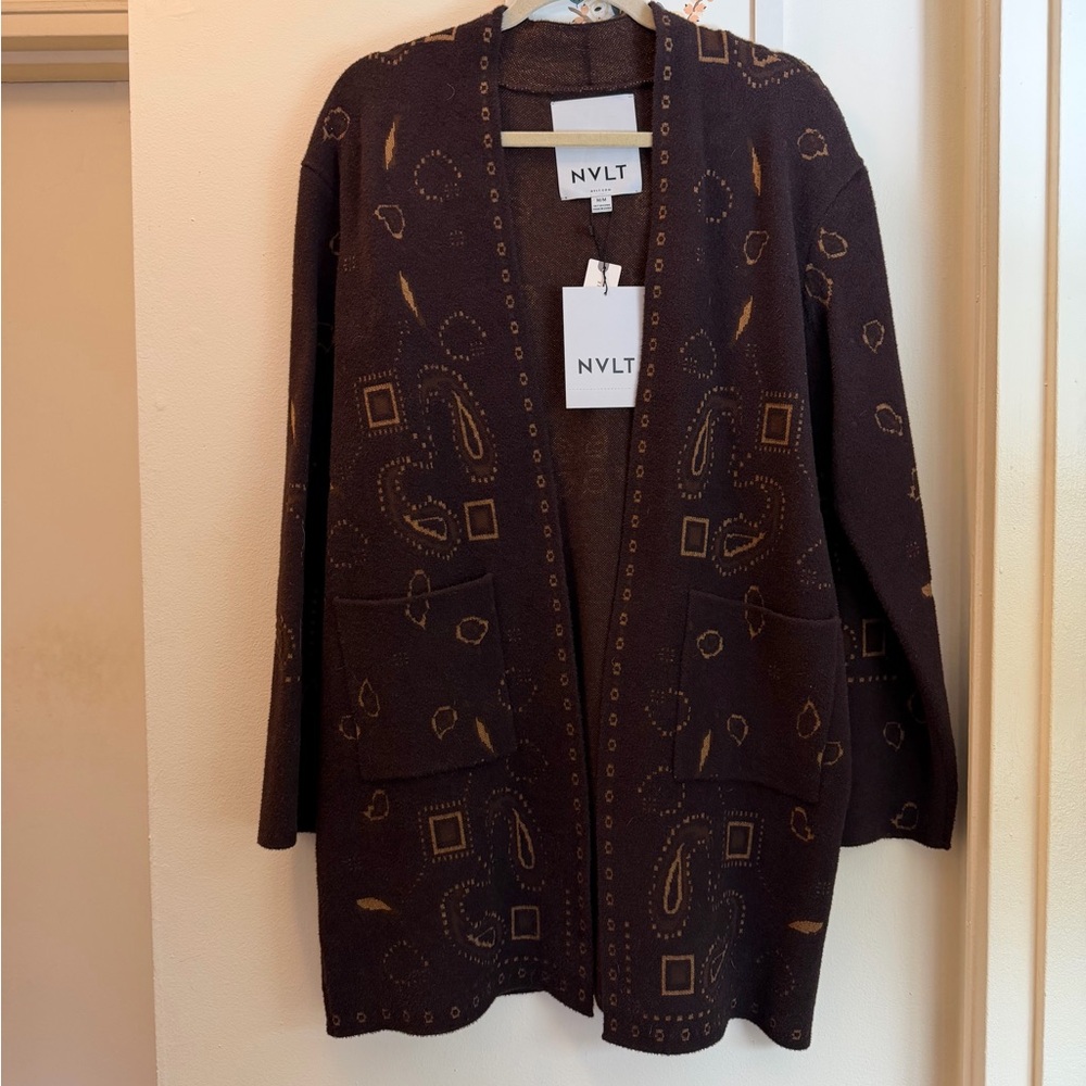 NVLT Paisley Brown Cardigan